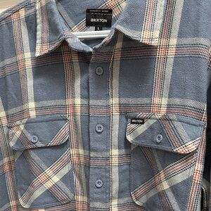 Brixton Navy and Cream Plaid Shirt